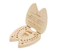KOMBIUDA Tooth Keepsake Box for Kids Baby Teeth Storage Holder Lid Sturdy and Cute Design for Toddler Memory Keepsakes