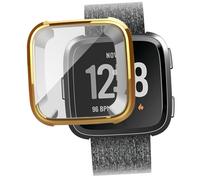 KOMBIUDA Tpu Silicone Watch Case for Scratch Protective Shell Shockproof Bumper Cover Comfortable Fit Access to All Ports Stylish Sports Accessory Gold
