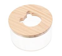 KOMBIUDA Transparent Acrylic Hamster Sand Bath Box Small Pet Sand Basin with Hideout for Bathing and Toilet Use Easy to Clean for Dwarf Hamsters and Small Animals