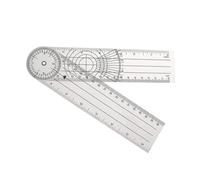 KOMBIUDA Transparent PVC Spinal Goniometer Medical Protractor Ruler Gauge for Physical Therapy Joint Measurement Centimeter Scale for Orthopedic and Rehabilitation Use