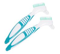 KOMBIUDA Turtle Shell Cleaning Brush Tortoise Shell Brush 2pcs Double-Sided Mini Plastic Supplies