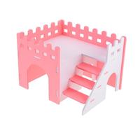 KOMBIUDA Two Story Small Animal Cage Villa Hamster Hideout PVC House for Guinea Pig Hedgehog Chinchilla Squirrel Spacious Safe Multi Pet Play and Rest Hut Year Use