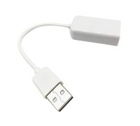 KOMBIUDA USB Sound Card Adapter with Cable Line Virtual Channel Surround Sound for Notebook Laptop Driverless External Audio Converter with LED Indicator White