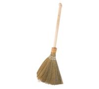 KOMBIUDA Vietnamese Multi Purpose Corn Broom with Wooden Handle Handmade Whisk for Efficient Indoor and Outdoor Floor Cleaning Garage Courtyard Lobby and Garden