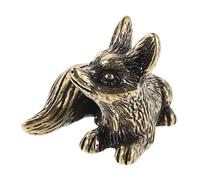 KOMBIUDA Vintage Brass Fox Shaped Cabinet Knobs, Antique Decorative Door Handles for Wardrobe, Dresser Drawer Pulls with Retro Brass Finish, Small Animal Themed Furniture Hardware