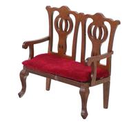 KOMBIUDA Vintage Dollhouse Chair Small Seat for Dollhouse Living Room European Style Tiny Chair for Creative Pretend Play and Miniature Living Spaces