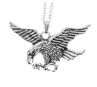 KOMBIUDA Vintage Eagle Pendant Chain for Men Lightweight Metal Necklace with Smooth Surface and Non-fading Finish Symbol of Freedom and Strength Stylish Mens Jewelry Accessory