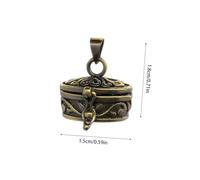 KOMBIUDA Vintage Round Pet Ashes Urn Necklace Memorial Pendant for Pets Weather-resistant Keepsake Jewelry to Hold Ashes Close for Comfort and Remembrance
