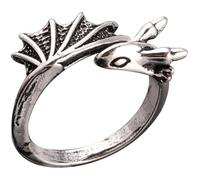 KOMBIUDA Vintage Titanium Ring for Men Adjustable Opening Finger Ring Punk Style Men’s Cool Jewelry Size 10