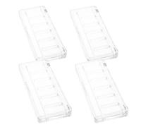 KOMBIUDA Vueset Empty Palette 4pcs Set, Plastic Makeup Organiser with Six Spacious Grids, Refillable Eyeshadow Palette Tray for Daily Use and On-the-go Touchups, Lightweight and Portable