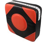 KOMBIUDA Wall-mounted Boxing Punch Pad 30x30cm Medium Leather Punching Mat with High Elastic Sponge, Black Orange Sports Boxing Pad for Home Gym Training Adults