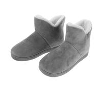 KOMBIUDA Warm Fleece Bootie Slippers for Women Thick Plush Indoor House Shoes with Non-slip Sole Ankle-high Winter Footwear Soft Cozy Warm Slippers for Ladies Postpartum and Cold Weather