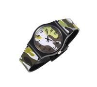 KOMBIUDA Watch Camouflage Design PVC Quartz Cartoon Timepiece for Boys Outdoor Use Learning Timer
