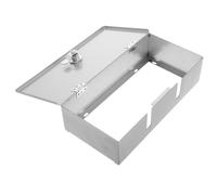 KOMBIUDA Waterproof Outdoor Double Socket Electrical Box with Stainless Steel Lock, Rainproof External Plug Socket for Wall Mount, Weatherproof Power Outlet Cover for Charging and Exterior