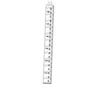 KOMBIUDA Waterproof Wall Height Measurement Ruler Removable Growth Chart for Kids Room Decor Nordic Bamboo 2m Light Grey Easy Install