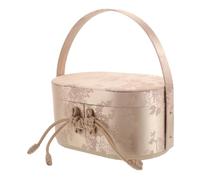 KOMBIUDA Wedding Candy Boxes with Handle Brocade Decorative Treat Containers for Bridal Shower Engagement Party and Wedding Favors Spacious Design for Guests Sweets and