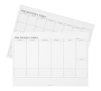 KOMBIUDA Weekly Planner Easy to Write on Desktop Planning Pad 2pcs Tear off Pad Paper Notebook with 60 Portable Beige Pages for Bosses and Teachers