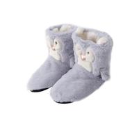 KOMBIUDA Winter Boots for Adults Dusty Blue Non-slip Soft Sole Indoor Floor Shoes Warm Thickened Home Footwear Comfortable Anti-skid Slip-resistant Boots for Autumn and Winter