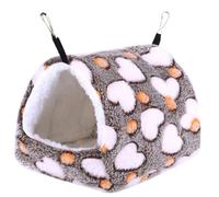KOMBIUDA Winter Warm Hanging Hamster Bed Soft Flannel Cotton Small Pet House with Hook for Cage Cozy Hammock Nest for Hamsters Rats and Tiny Pets Easy to Install and Spacious Resting Bed