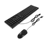 KOMBIUDA Wired Usb Keyboard and Silent Mouse Combo for Office and Home Use, Quiet Modern Computer Keyboard and Mouse Set with English Layout