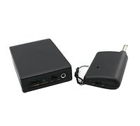 KOMBIUDA Wireless Collar Clip Type Mic Portable Clip-On Lapel Microphone Shockproof Compact Design Black for Live Broadcast and Meeting Monitoring