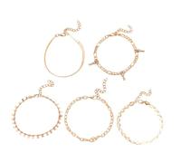 KOMBIUDA Women Ankle Chain Punk Hollow Heart Design with Rhinestones Foot Bracelet for Summer Beach Parties and Daily Wear