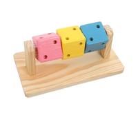 KOMBIUDA Wooden Chew for Pets Natural Hamster Enrichment Cube for Rabbits Guinea Pigs Rats Mice Gerbils Hedgehogs Promotes Dental Health and Mental Stimulation