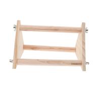 KOMBIUDA Wooden Chicken Standing Rack for Birds and Poultry Parrot Perch with Unique Design for Exercise Coordination and Balance Easy to Install Bird Plaything for Parakeets Roosters