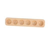 KOMBIUDA Wooden Egg Holder Tray Solid Rubberwood Deviled Egg Platter Countertop Kitchen Storage Decorative Display