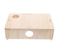 KOMBIUDA Wooden Hamster Hideout Maze with Six Rooms Safe Guinea Pig Rest House DIY Paintable Small Pet Hideaway for Rats Hamsters and Small Animals Private Space and Entertainment