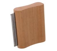 KOMBIUDA Wooden Horse Body Brush for Grooming Large Livestock and Pets Metal Shedding Scraper with Comfortable Grip Stainless Steel Hair Remover for Horses Dogs Cats Easy to Clean