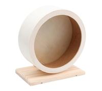 KOMBIUDA Wooden Non Run Disc Exercise Wheel Medium for Hamsters Hedgehogs Small Pets Standing Fitness for Healthy Toe and Nail Training