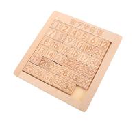 KOMBIUDA Wooden Number Slide Puzzle Early Education Tool with Unique Maze Design Brain Teaser Logic Game for Cognitive Growth Intelligence Development and Math Fluency Building