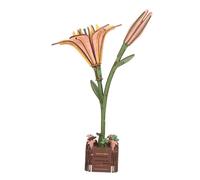 KOMBIUDA Wooden Puzzle Lily Model Realistic Botanical Craft Kit for Adults and DIY Flower Bouquet Building Blocks for Birthday Housewarming Christmas Collaborative Handcraft Home Decor