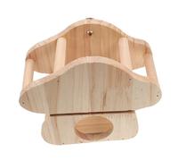 KOMBIUDA Wooden Rabbit Feeder Rack Hanging Hay Dispenser for Small Pets Cage Slow Feeding Holder for Guinea Pigs Chinchillas Bunnies Prevents Waste and Mess