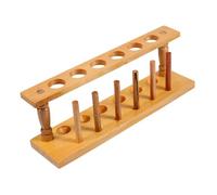 KOMBIUDA Wooden Test Tube Rack Professional Storage Holder Lightweight Natural Material Lab Organizer for Chemistry Experiments and Sample Tubes