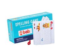 KOMBIUDA Wooden Word Spelling Cards Educational Literacy Game for Early Learning Alphabet Matching Cognitive Development Fun Play Experience