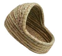 KOMBIUDA Woven Nest Medium Cozy Small Animal Bed for Rabbits Guinea Pigs Hamsters Natural Breathable Shelter Keeps Warm in Winter Cool in Summer Portable Hideout for Improved Sleep Quality