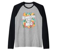 Kombucha A Hug in A Mug Ginger Lemon Tea Raglan Baseball Tee