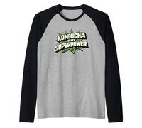 Kombucha is My Superpower Kombucha SCOBY Brewer Gift Raglan Baseball Tee