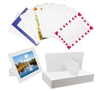 Komdndht 30 Pack Paper Picture Frames Standing White Cardboard Photo Frames for 4 X 6Inch Photos, with Easel DIY Crafts Frame