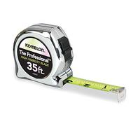 Komelon 435HV High-Visibility Professional Tape Measure, 35-Feet by 1-Inch, Chrome