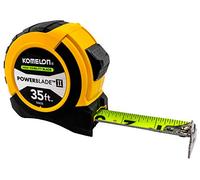 Komelon 52435; 35' x 1.06" Powerblade II Tape Measure, ABS Case, Black/Yellow, Small