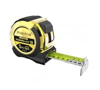 Komelon MPT57EG PowerBlade II - 5m/16ft dual-printed hi-vis blade, nylon coated for durability, magnetic end hook, ergonomic ABS case with rubber grip. EC Class II accuracy.