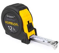 Komelon SM5412 Speed Mark Gripper Acrylic Coated Steel Blade Measuring Tape 5/8-Inch x 12-Feet, White
