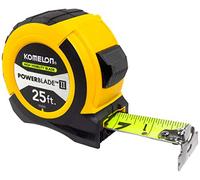 KOMELON USA 25' ABS POWERBLADE II Wide Blade Tape Measure, Yellow/Black