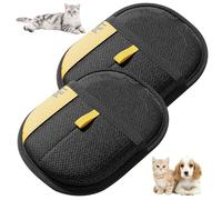 Komergave 2 Pcs Pet Hair Removal Glove, Pet Hair Remover, Static Cat Grooming Glove, Reusable Grooming Gloves for Washing, Deshedding, Cleaning Clothes, Sofas, Beds