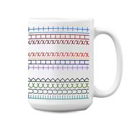 Komergave F*ck This Shit Mug 15oz Hidden Message Mug, White Coloured Ceramic Cup for Coffee Tea Hot Brew, Funny Adult Humor Gifts for Work Bestie, Coworkers, Family, Friends
