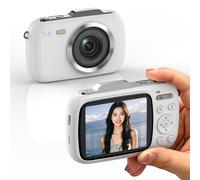 Komery G7 5K Digital Camera,Cameras for Photography,80MP UHD Portable Vlogging Camera,Cheap 18X Zoom Travel Point and Shoot Camera,Photography Cameras for Beginners Teen - White