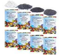 KomeStone 8-Bag Polishing Grits Kit for Rock Tumblers, Silicon Carbide & Aluminum Oxide, Compatible with Any Rocks and Tumblers